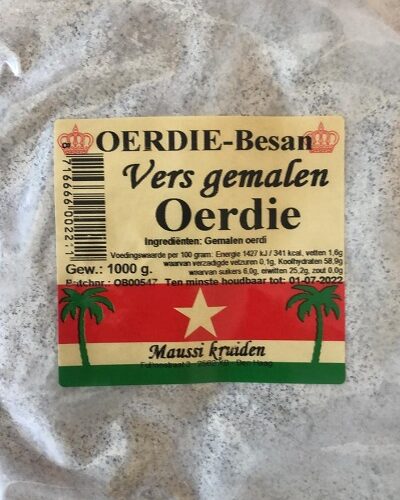 Maussi Kruiden Oerdie-Besan Vers Gemalen Oerdie 1000 Grams