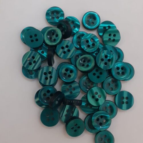 Shirt Simple Four Hole Buttons Pack- Green (5 piece)