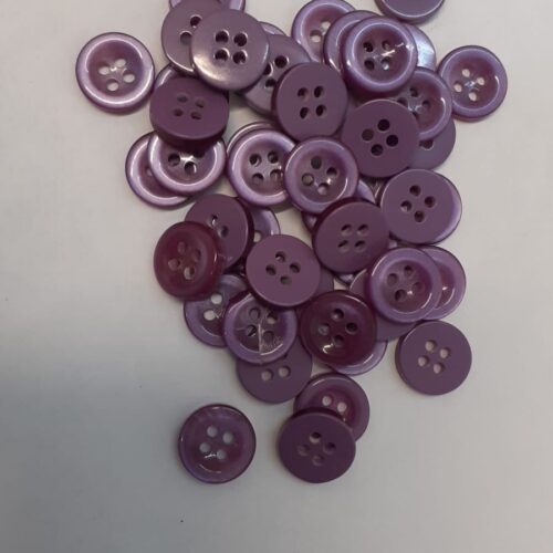 Shirt Simple Four Hole Buttons Pack- Purple (5 piece)
