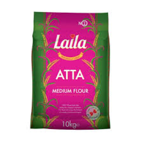LAILA MEDIUM WHEAT FLOUR Atta 10 KG