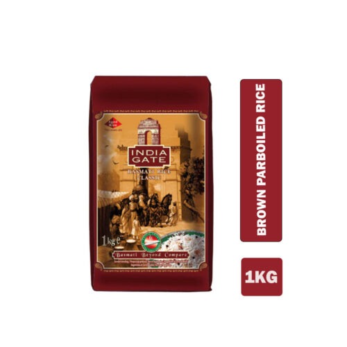 INDIA GATE BROWN PARBOILED RICE 1 KG